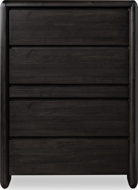 Xolani Jaguar Five Drawer Acacia Wood Chest with Jewelry Tray by Modus Furniture at Eve Furniture