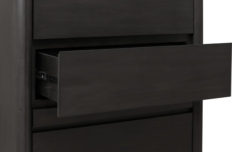 Xolani Jaguar Five Drawer Acacia Wood Chest with Jewelry Tray by Modus Furniture at Eve Furniture
