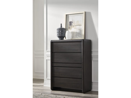 Xolani Jaguar Five Drawer Acacia Wood Chest with Jewelry Tray by Modus Furniture at Eve Furniture