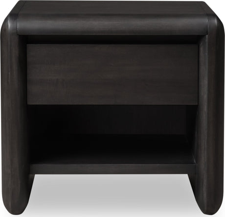 Xolani Jaguar One Drawer Acacia Wood Nightstand by Modus Furniture at Eve Furniture