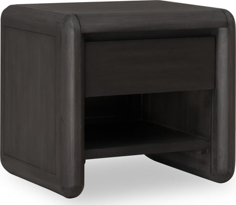 Xolani Jaguar One Drawer Acacia Wood Nightstand by Modus Furniture at Eve Furniture