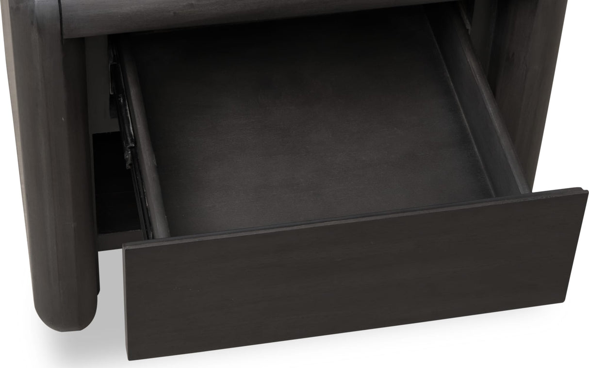Xolani Jaguar One Drawer Acacia Wood Nightstand by Modus Furniture at Eve Furniture