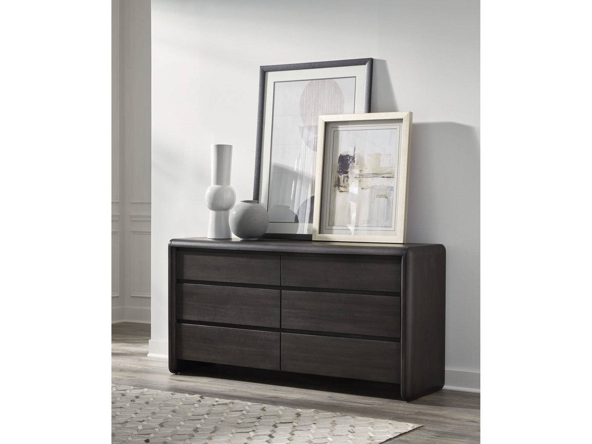 Xolani Jaguar Six Drawer Acacia Wood Dresser by Modus Furniture at Eve Furniture