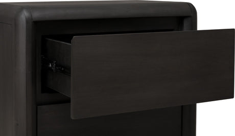 Xolani Jaguar Two Drawer Acacia Wood Nightstand by Modus Furniture at Eve Furniture