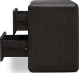 Xolani Jaguar Two Drawer Acacia Wood Nightstand by Modus Furniture at Eve Furniture
