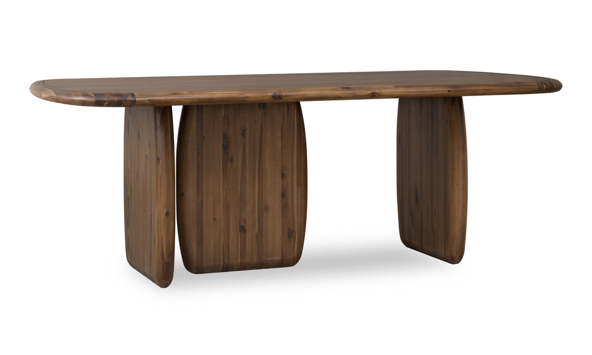 Xolani Rectangular Acacia Wood Pedestal Table in Impala by Modus Furniture at Eve Furniture