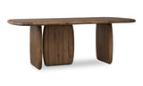 Xolani Rectangular Acacia Wood Pedestal Table in Impala by Modus Furniture at Eve Furniture