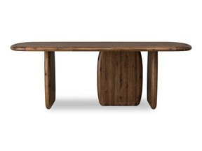 Xolani Rectangular Acacia Wood Pedestal Table in Impala by Modus Furniture at Eve Furniture