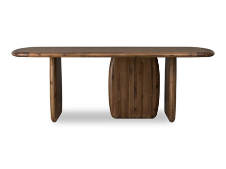 Xolani Rectangular Acacia Wood Pedestal Table in Impala by Modus Furniture at Eve Furniture