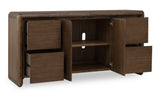 Xolani Two Door Four Drawer Acacia Wood Sideboard in Impala by Modus Furniture at Eve Furniture