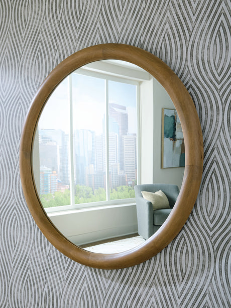 Yadiel Brown Accent Mirror by Ashley at Eve Furniture
