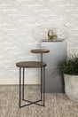 Yael Natural/Gunmetal Round Accent Table by Coaster at Eve Furniture