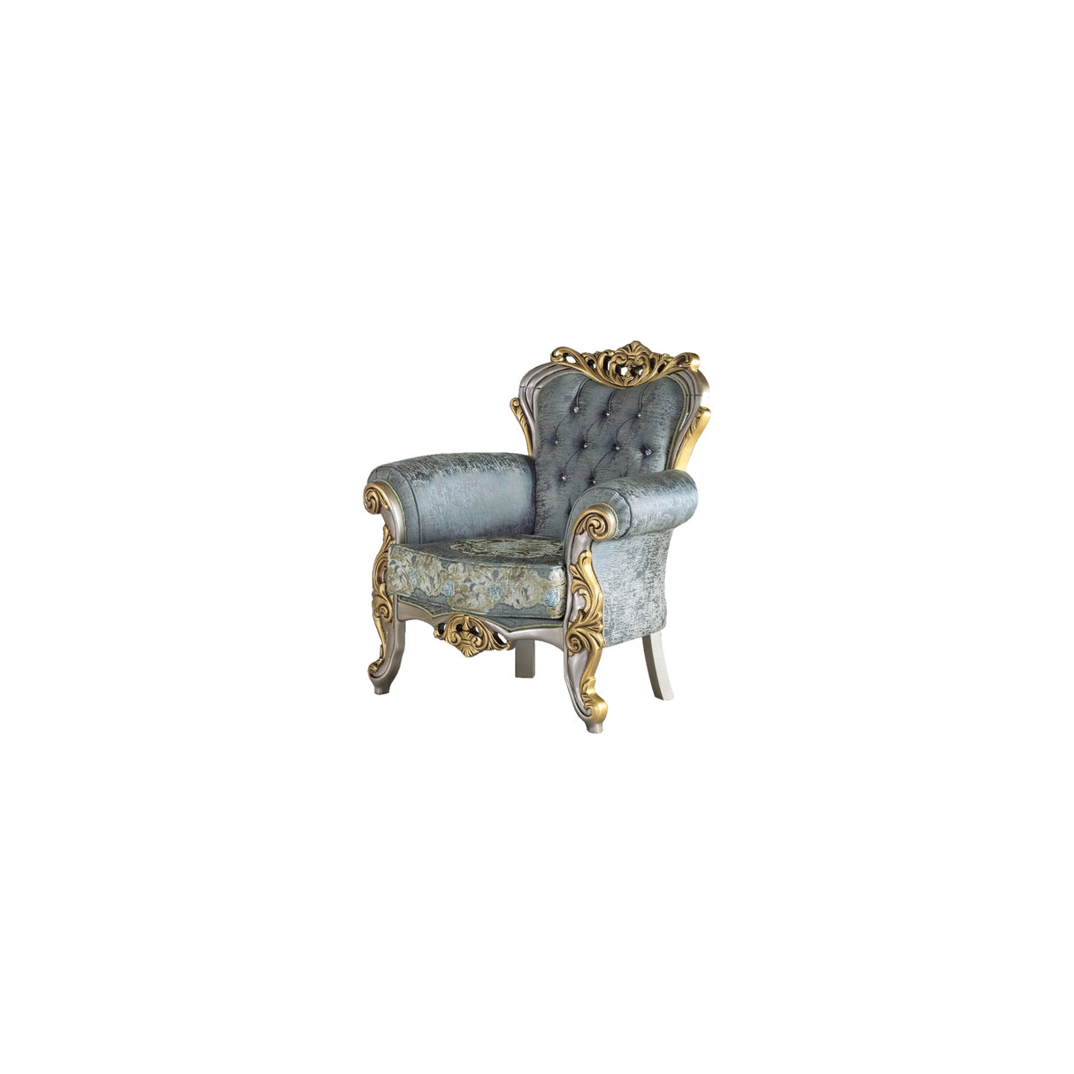 Yakut Light Green Traditional Chair by Furnia at Eve Furniture