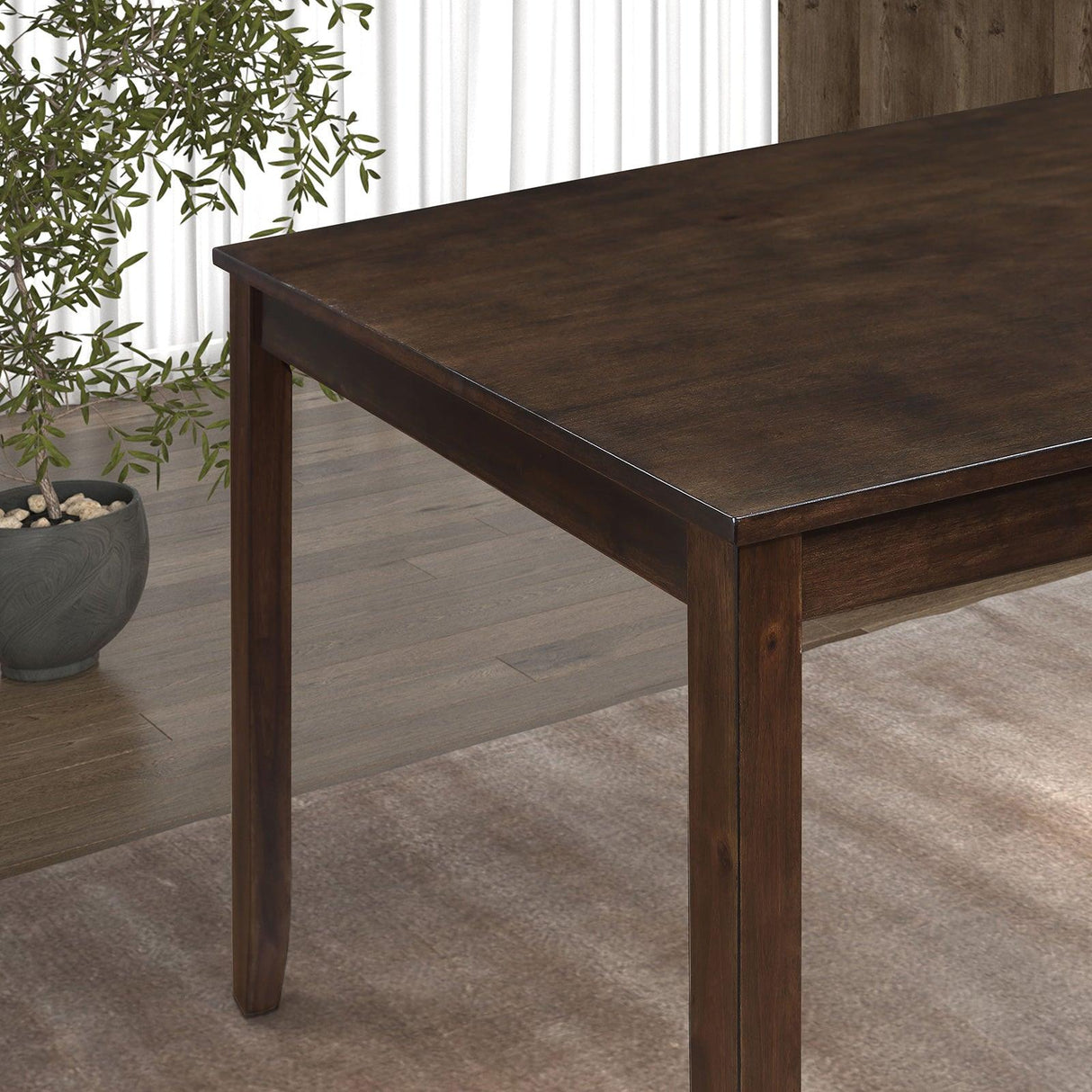Yamhill Dark Cherry 5 Pc. Dining Table Set by Furniture of America at Eve Furniture