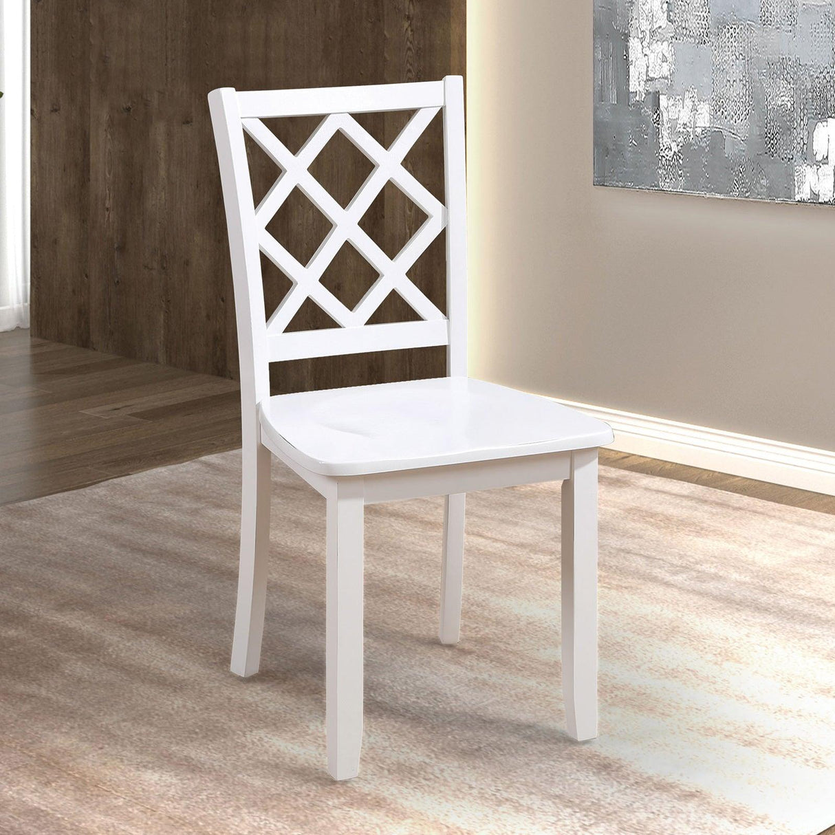 Yamhill White 5 Pc. Dining Table Set by Furniture of America at Eve Furniture