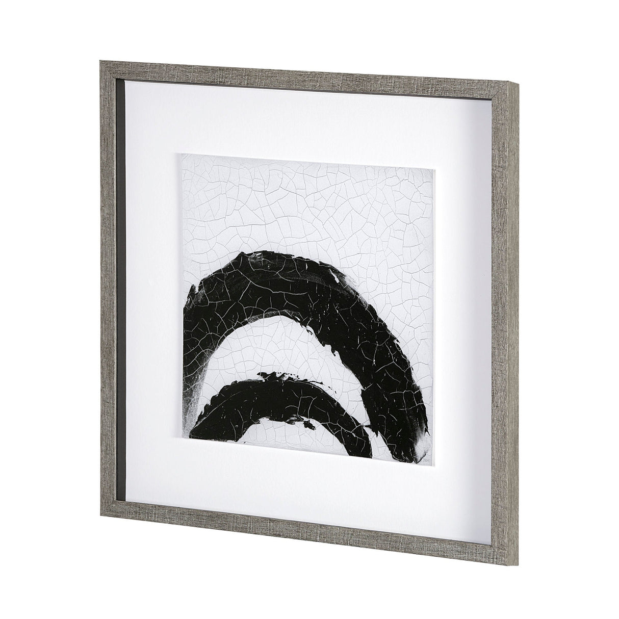 Yang (White) by Mercana Studio a Hand Embellished Textured Framed Art Print Matted under Glass by Mercana at Eve Furniture