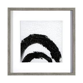Yang (White) by Mercana Studio a Hand Embellished Textured Framed Art Print Matted under Glass by Mercana at Eve Furniture