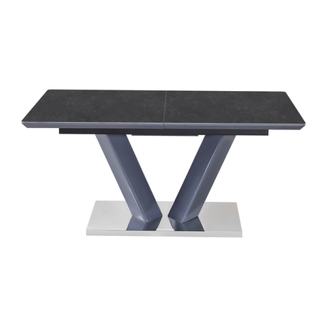 Yannis Black Sintered Stone Dining Room Table by Homelegance at Eve Furniture
