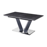 Yannis Black Sintered Stone Dining Room Table by Homelegance at Eve Furniture