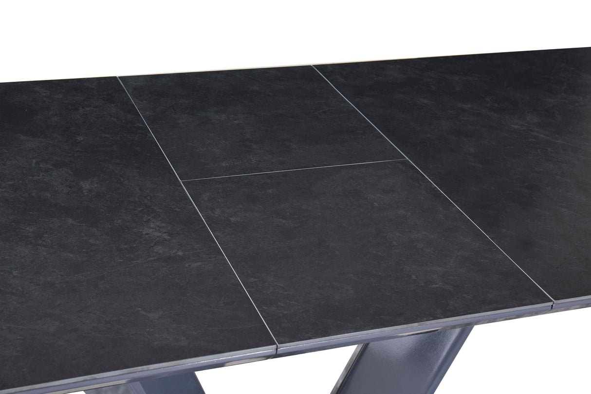 Yannis Black Sintered Stone Dining Room Table by Homelegance at Eve Furniture