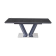 Yannis Black Sintered Stone Dining Room Table by Homelegance at Eve Furniture