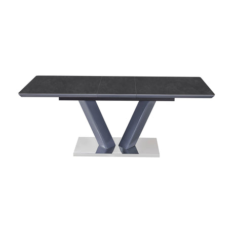 Yannis Black Sintered Stone Dining Room Table by Homelegance at Eve Furniture