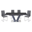 Yannis Black/Gray 5-Piece Dining Room Set by Homelegance at Eve Furniture