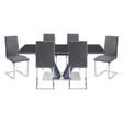 Yannis Black/Gray 7-Piece Dining Room Set by Homelegance at Eve Furniture