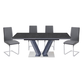 Yannis Black/Gray Contemporary Dining Room Set by Homelegance at Eve Furniture
