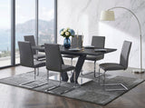 Yannis Black/Gray Contemporary Dining Room Set by Homelegance at Eve Furniture