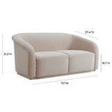 Yara Pleated Velvet Loveseat by Inspire Me! Home Decor by TOV Furniture at Eve Furniture