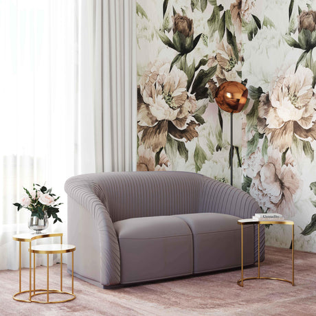 Yara Pleated Velvet Loveseat by Inspire Me! Home Decor by TOV Furniture at Eve Furniture