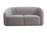 Yara Pleated Velvet Loveseat by Inspire Me! Home Decor by TOV Furniture at Eve Furniture