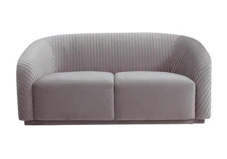 Yara Pleated Velvet Loveseat by Inspire Me! Home Decor by TOV Furniture at Eve Furniture