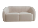 Yara Pleated Velvet Loveseat by Inspire Me! Home Decor by TOV Furniture at Eve Furniture
