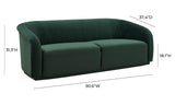 Yara Pleated Velvet Sofa by Inspire Me! Home Decor by TOV Furniture at Eve Furniture