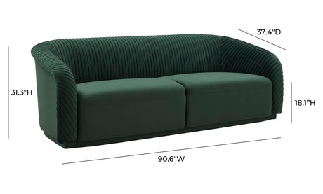 Yara Pleated Velvet Sofa by Inspire Me! Home Decor by TOV Furniture at Eve Furniture