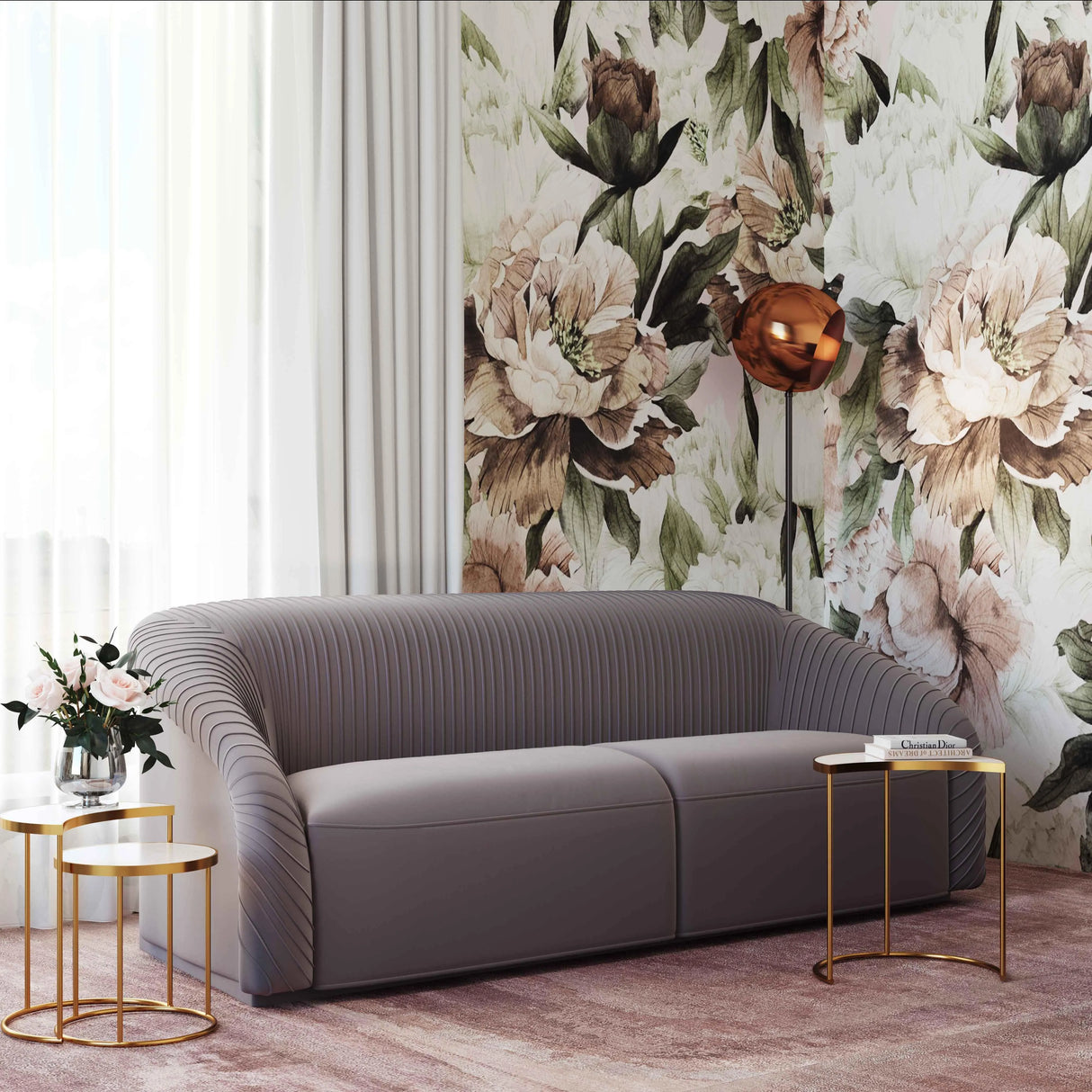 Yara Pleated Velvet Sofa by Inspire Me! Home Decor by TOV Furniture at Eve Furniture