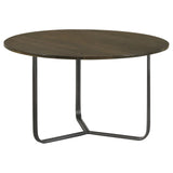 Yaritza Natural/Gunmetal Round Accent Table with Triangle Wire Base by Coaster at Eve Furniture
