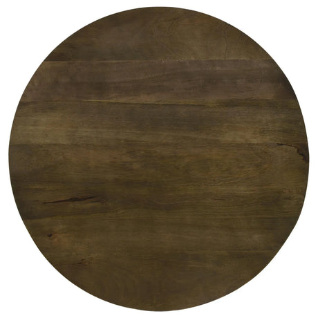 Yaritza Natural/Gunmetal Round Accent Table with Triangle Wire Base by Coaster at Eve Furniture