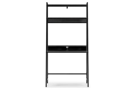 Yarlow Black 36" Home Office Desk with Shelf by Ashley at Eve Furniture