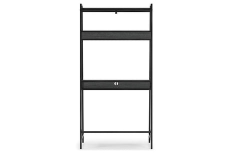 Yarlow Black 36" Home Office Desk with Shelf by Ashley at Eve Furniture