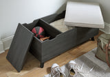 Yarlow Linen/Gray Storage Bench by Ashley at Eve Furniture