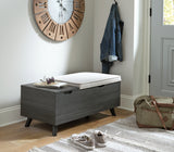Yarlow Linen/Gray Storage Bench by Ashley at Eve Furniture
