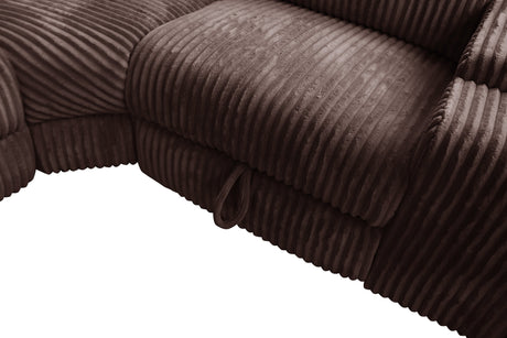Yash Brown 6-Piece Power Reclining Sectional by New Era Innovations at Eve Furniture