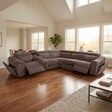 Yash Brown 6-Piece Power Reclining Sectional by New Era Innovations at Eve Furniture