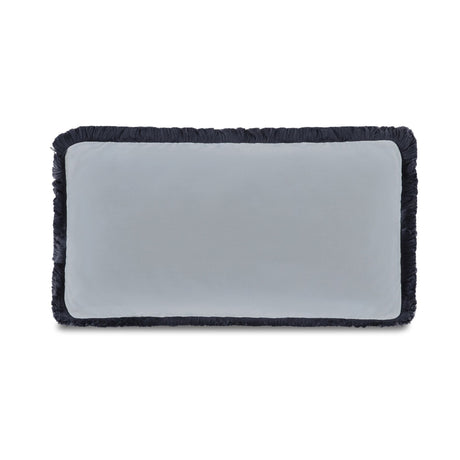 Yasmin Light Blue Faux Mohair Lumbar Cushion by MOES at Eve Furniture