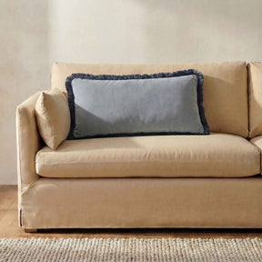 Yasmin Light Blue Faux Mohair Lumbar Cushion by Moe's Home at Eve Furniture