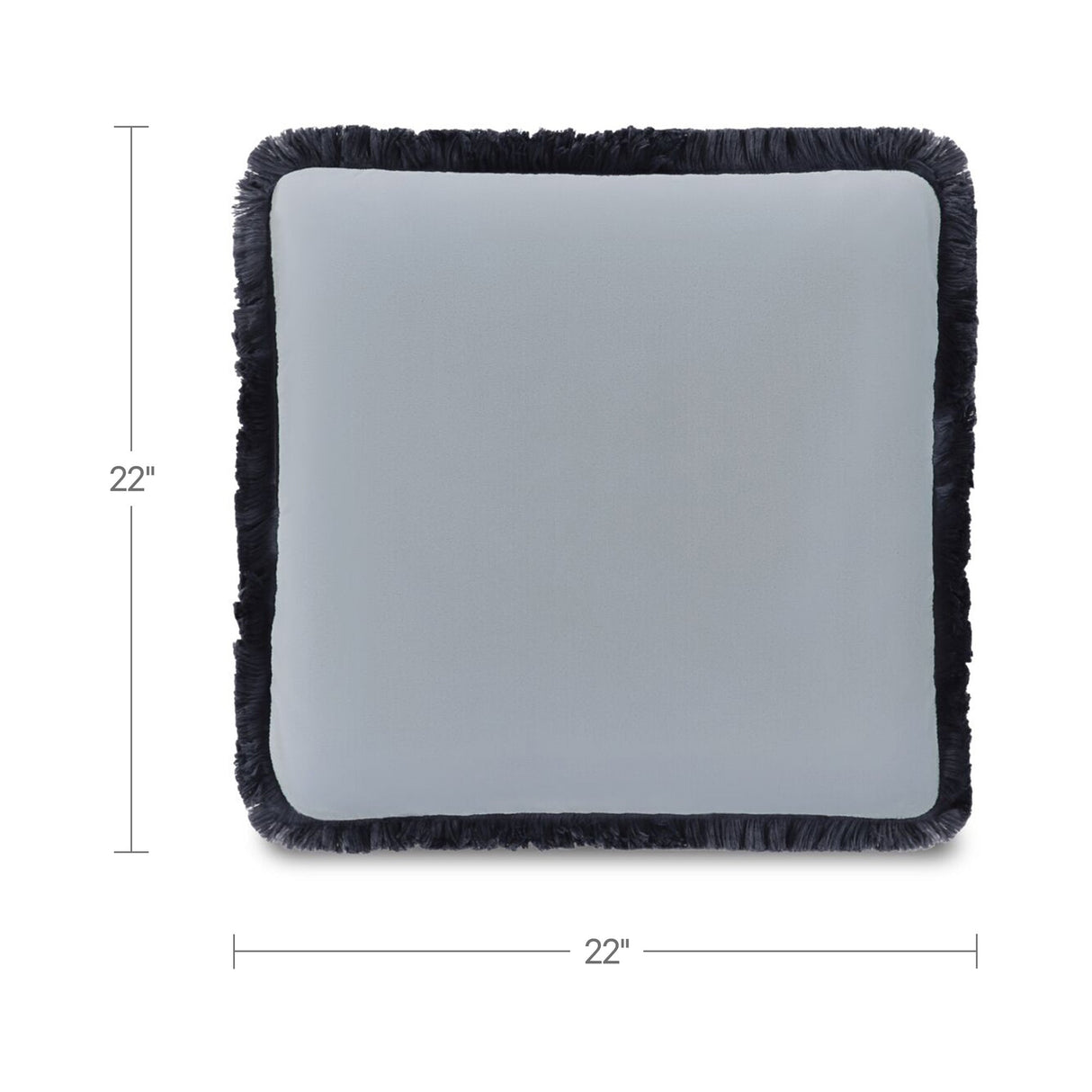 Yasmin Light Blue Faux Mohair Square Cushion by MOES at Eve Furniture