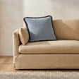 Yasmin Light Blue Faux Mohair Square Cushion by Moe's Home at Eve Furniture